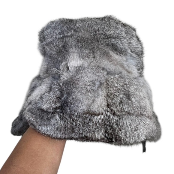 CROWN CAP Rabbit Fur Winter Trapper Hat XL - Picture 6 of 16